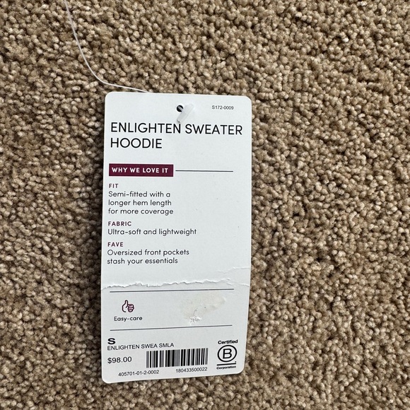 NWT Athleta Enlighten Lilac Tencel/Lyocell Silk Hooded Thin Sweater
Size S - Picture 4 of 4